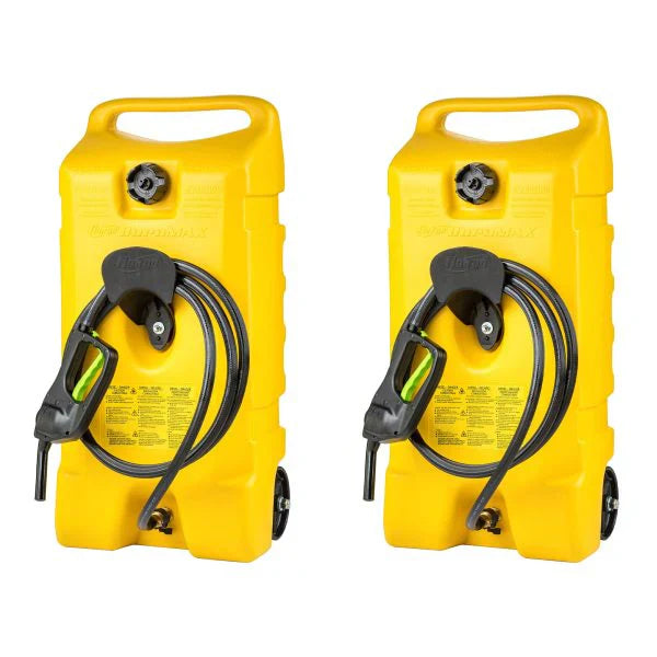 14 Gal Diesel Fuel Tank Container Pump, 2 Pack, Yellow 1
