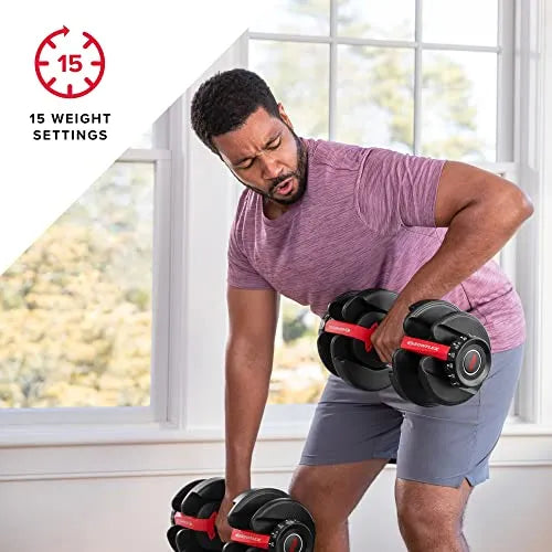 Bowflex SelectTech 552 Adjustable Dumbbells Pair, 5-52.5 lbs, Space-Saving Home Gym Equipment 5